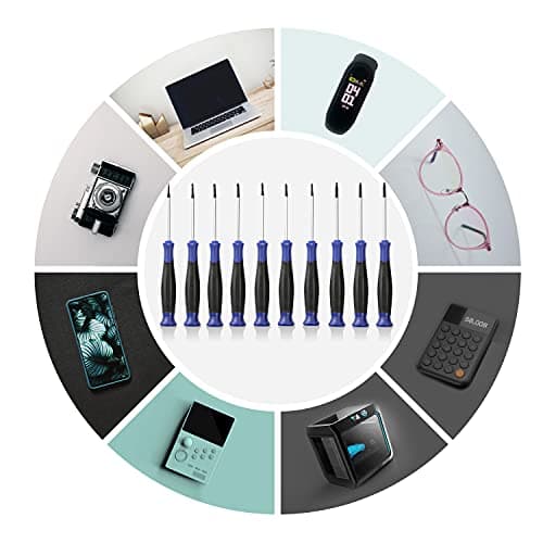 WORKPRO 10-Piece Precision Screwdriver Set with Pouch, Magnetic Small Screwdrivers with Phillips, Slotted, Torx Star, Mini Screwdriver Repair Tool Kit for Eyeglass, Watch, Computer, Laptop, Phone 8