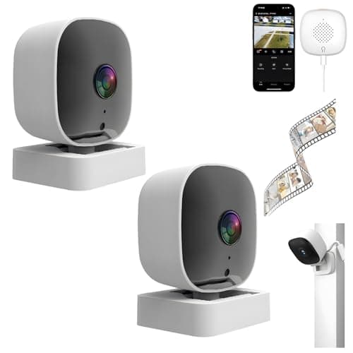 Atlodas Crystal-Clear 2K Security Camera with Color Night Vision, 24/7 Recording & Smart Alerts, 2.4G WiFi Indoor HD Camera for Home Yard Garden Farm, Easy Install (2 Pcs)