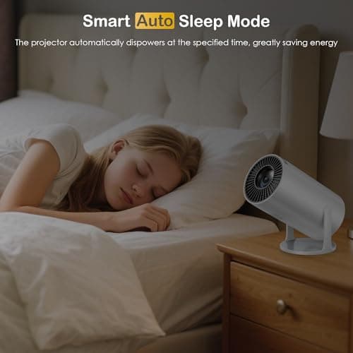 Mini Projector Portable Proyector 4K Support, Full HD 1080P Small Projector with 270° Rotatable Stand, Movie Projector Compatible with TV Stick/Smartphone/HDMI/USB for Bedroom/ Outdoor Camping 9