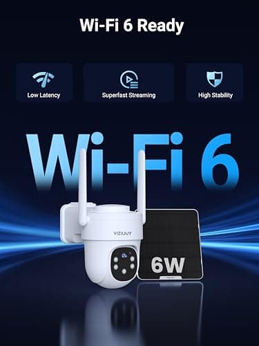 VIZIUUY AOV Security Camera, 24H Continuous Recording Security Cameras Wireless Outdoor, WiFi 6, 2K Solar-Powered Cameras for Home Security with 360° PTZ, Auto Tracking, 32G Local Storage(Included) 8