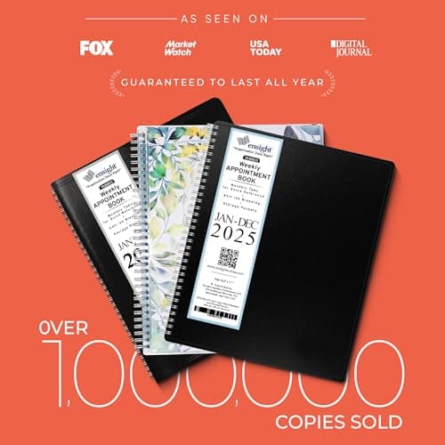 2025 Appointment Book & Planner- Ensight 8.5 x 11 inches, Large Tabbed Daily Hourly Weekly Planner, Calendar & Schedule Book 15-Minute time Slots, Business & Personal Planner Jan 2025- Dec 2025- Peach 5