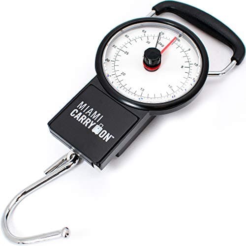 Mechanical Luggage Scale with Tape Measure, Up to 75 Pounds