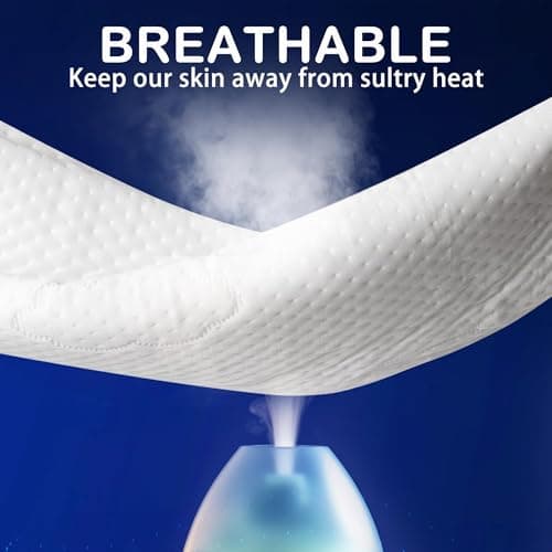 HYVECLOUD Cooling Memory Foam Pillows for Deep Sleep Bed Pillow forNeck Support with Removable & Washable Cover Cooling Pillow for Neck PainRelief Pillow for Shoulder & Back & Side Queen Set 2 6