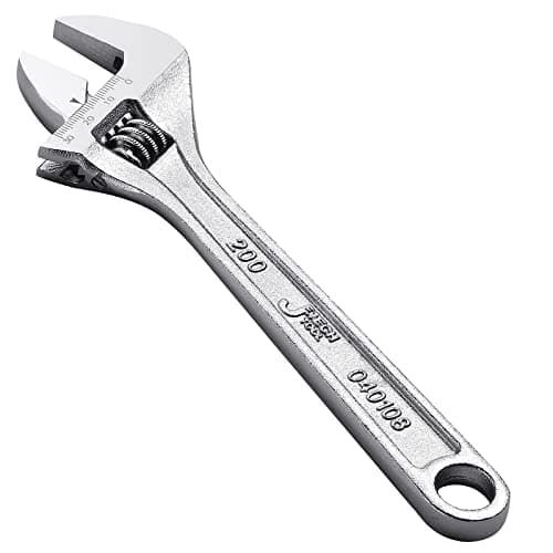 Jetech 8-Inch Adjustable Wrench - Professional Heavy Duty Spanner Chrome Vanadium Steel Shifter Spanner with Metric Scale Wide Caliber Opening