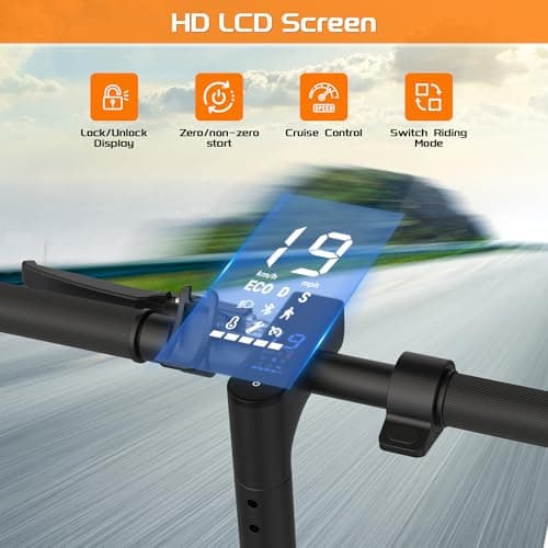 MAXSHOT Electric Scooter Adults & Big Kids, Top Speed 9/16/19/22MPH, 10/12/16/21/50Miles Range, 6.5"/8.5"/14" Tires Folding Commuter Escooter with Dual Suspension for Commuting, APP Control 6