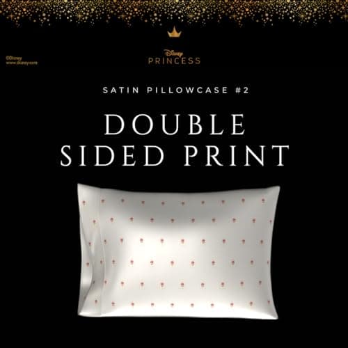 Disney Princess Belle Beauty Silky Satin Standard 2 Pack Pillowcase Cover Set 20x30 for Hair and Skin, (Officially Licensed Product) by Franco Collectibles 6