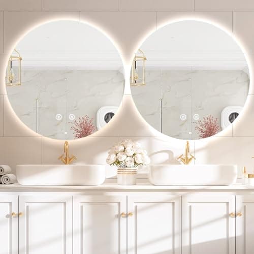 Speculux Led Mirror for Bathroom 24 Inch, Backlit Vanity Bathroom Mirror with Lights, Smart Dimmable Touch, 3 Color Modes, Shatter-Proof Round Mirror 7