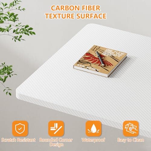 HOMIDEC Standing Desk, 32 Inch Portable Small Desk Adjustable Height, Rolling Home Office Desks with Wheels, Sit Stand Desk for Bedroom Walking Pad Home Office Small Space, White 5