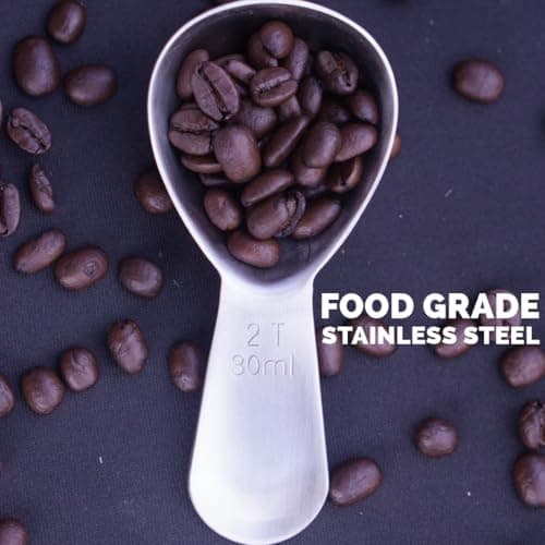 Coffee Scoop - Brushed Stainless Steel - 2 Tablespoon Capacity - Fits inside Airscape Canisters (Brushed Steel) 5