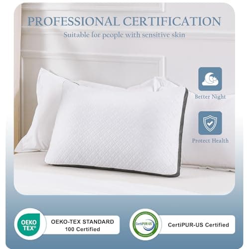 Luxe Linen Tencel Pillows Queen Size Set of 2, 20"x30"Cooling Lenzing Tencel Lyocell Circular Knit Pillow, Adjustable Bed Pillow for Side, Back, Stomach Sleepers 6