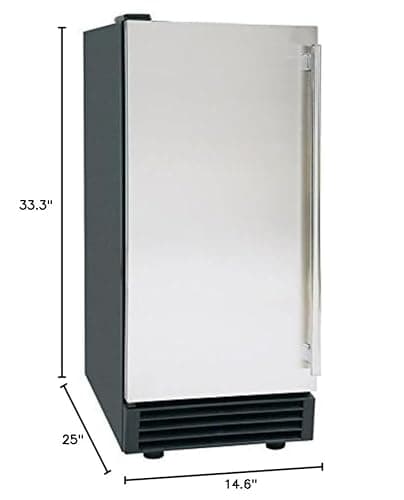 DUURA DI50 60Lb Premium Energy Star Clear Ice Cube Maker Machine for Built-in Undercounter or Freestanding Household Residential or Commercial Use, 15 Inch Wide, Silver 13