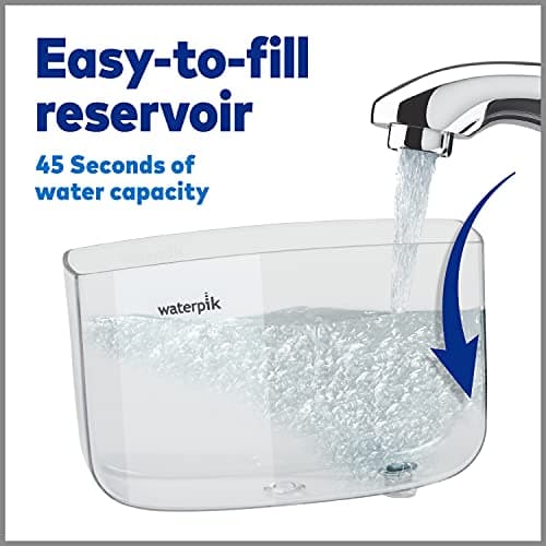 Waterpik Sidekick Portable Water Flosser, Perfect for Travel & Home, ADA Accepted, White/Chrome WF-04 11
