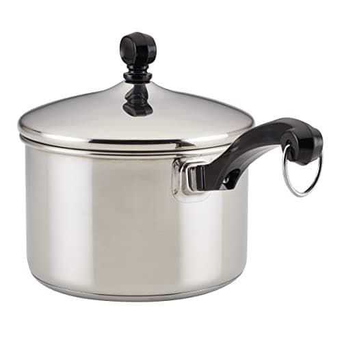 Farberware Classic Stainless Steel Sauce Pan/Saucepan with Lid, 3 Quart, Silver 10