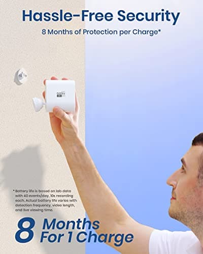 aosu Security Cameras Wireless Outdoor Home System, True 2K HD Night Vision, No Subscription, 240-Day Battery Life, 166° Wide View, Spotlight & Siren Alarm, Motion Alert, Support 2.4 & 5GHz WiFi 9