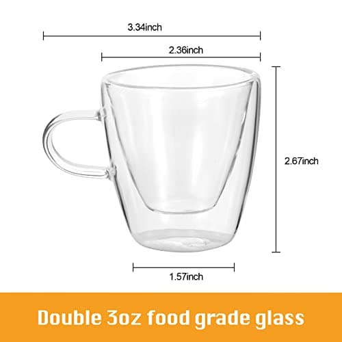 MVPLUE-Mini Express Swiss Single Tube Moka Pot Aluminum Silver，Moka Set includes One Double Wall 3oz Cup,Enjoy delicious coffee in no time 2