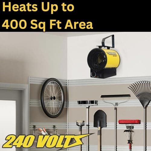Dura Heat 240V Electric Industrial Garage, Workshop, Warehouse, Construction Heater, Wall/Ceiling Mount, 12,800 BTU, 3,750 Watt Forced Air Heater, Overheat Protection - Ideal for Garage & Workshop 4