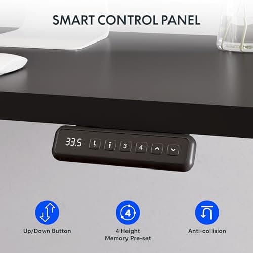 FLEXISPOT L Shaped Standing Desk, 63 x 55 Inch Electric Height Adjustable Corner Desk, Sit Stand Computer Workstation, Preset Controller, Home Office, Black Frame with Black Top 8