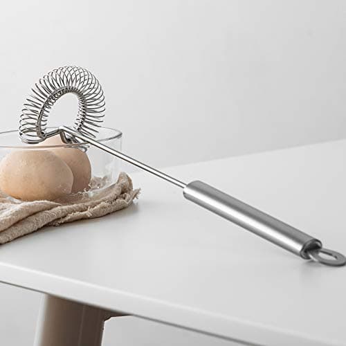 FLYINGSEA Stainless Steel Whisk, 11 x 3.15 inches, Ergonomic Handle, Dishwasher Safe, Silver 5