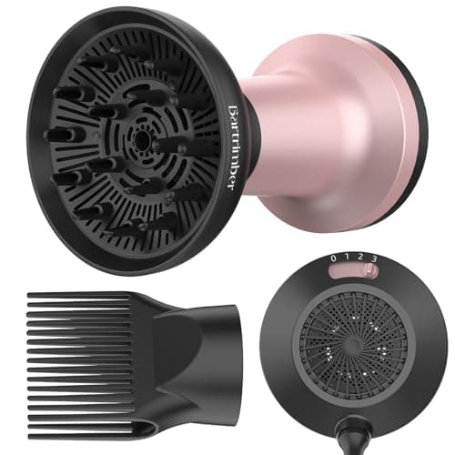 2 in 1 Hair Diffuser for Curly Hair with Ionic Technology, XL 1875W Hair Dryer with Diffuser & Comb Nozzle Attachment, 3×Faster, Enhances Curl Waves, Reduce Frizz, Gifts for Women Her