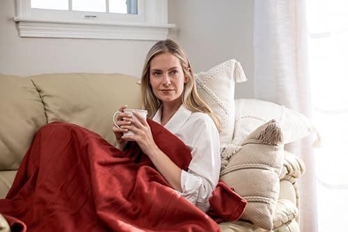 BLACK+DECKER Heated Blanket Electric Throw, Fleece Electric Blanket, Heating Blanket with 4 Heating Levels, 3H Timer, Auto Shutoff, Fast Heating (50x60 inches, Cream) 8