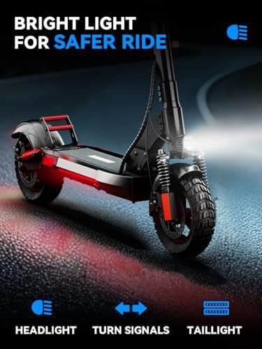 AONIU M4 Electric Scooter for Adults with seat 25-30 mph Fast Speed Heavy Duty 300 lbs 31 Miles Long Range Foldable e Scooter 10 inch Off Road Tires Mobility Folding e Scooters for Girls Men Teens. 6