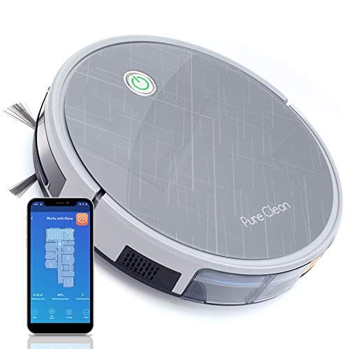 PureClean Smart Gyroscope Robot Vacuum Cleaner - Multiroom Navigation Mobile App Control and Alexa Compatible - Auto Charge Dock, 3 Step Air Filter - Cleans Hardwood and Carpet Floor PUCRC660