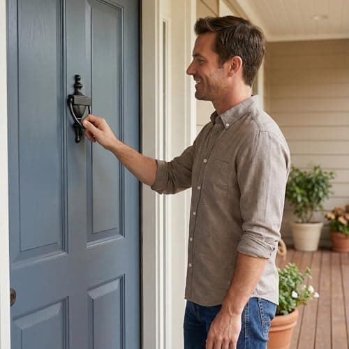 khtumeware Solid Brass Door Knocker, Victorian Rope Type, 7”, Matte Black, 1 Pack 5