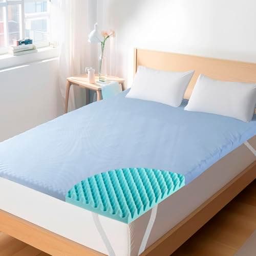 Planet Sleepings 2 Inch Memory Foam Mattress Topper Twin Size with Cooling Breathable Cover,Mattress Pad,Medium Soft Bed Toppers for Back Pain CertiPUR-US Certified Twin