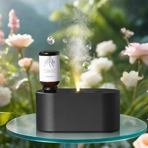 Levoair Waterless Essential Oil Diffuser, Mini Scent Air Machine, Aromatherapy Atomizing Diffuser, 3 Mist Modes, Cycle Start for Bedroom, Home, Office 160-700 sq. ft Scent Black