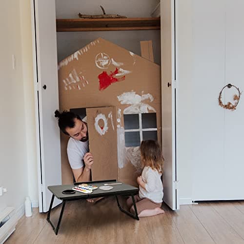 Laptop Desk for Bed Couch,Lap Desk for Laptop,Portable Laptop Stand for Desk,Small Adjustable Laptop Desk,Foldable Bed Table for Laptops and Writing, Bed Tray Table with Cup Holder(Black) 6