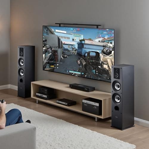 VEVOR Passive Floorstanding Speakers Pair, 3-Way, Floor-Standing Tower Speakers with 0.75 in & 1 in Tweeter, 5.25 in Woofers, 145W Peak, 70Hz–20kHz Frequency Response, MDF Enclosure, for Home Audio 8