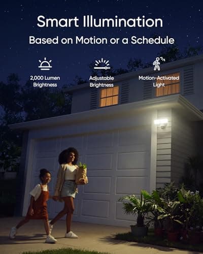 eufy Security Floodlight Camera E340 Wired,360° Pan and Tilt,24/7 Recording,Dual-Band Wi-Fi, 2,000 Lumens,Motion-Activated,Dual Camera,HomeBase 3 Compatible,Local Storage,No Monthly Fee (Renewed) 7