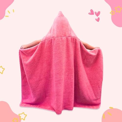Princess Baby Bath Towel [Pink] Hooded Toddler Towels for Girls Up to 10 Years - Oversized Baby Towel with Super Absorbent 100% Cotton - Soft and Cozy Beach Towel - Full Coverage Kids Bath Towels 7