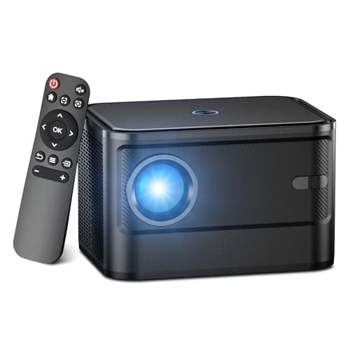 XJ-HOME A40 Mini 4K WiFi Bluetooth Projector, Portable with 18000L, Outdoor Movie Projector for Phone/TV Stick/HDMI/USB/DVD/PS