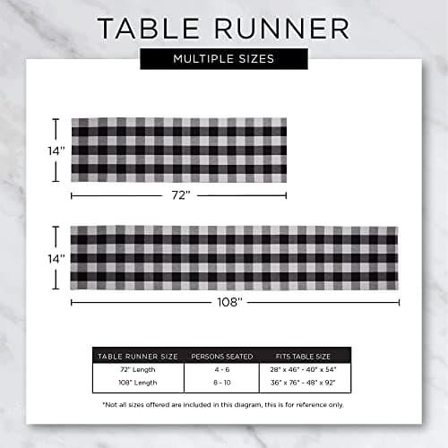 DII Farmhouse Braided Stripe Table Runner Collection, 15x72 (15x77, Fringe Included), Black 8