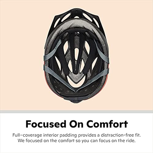 Schwinn Thrasher Bike Helmet for Adult Men Women Age 14+ with Suggested Fit 58-62cm, No Light Option, Lightweight with Adjustable Side and Chin Strap, Bike Accessories, Coral/Black 5