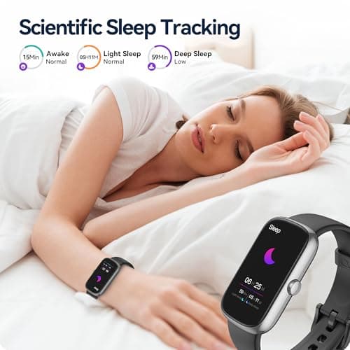 Health Fitness Tracker, 24/7 Heart Rate/SpO2/Sleep Monitor, Activity Trackers & Smart Watches with Step Calorie Counter Pedometer, 21-Day Battery, IP68 Waterproof Fitness Watches for Women Men 5
