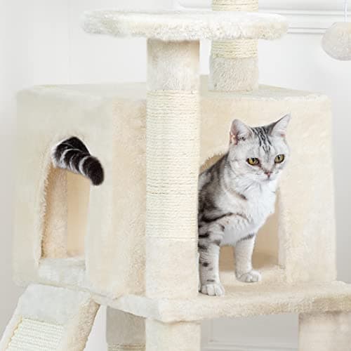 HOOBRO Cat Tree, 34.6-Inch Small Cat Tower with Soft Plush Perch, for Kittens, 3-Tier Cat Condo Furniture with Scratching Posts, with Anti-Tipping Kit, Sturdy, Indoor BE09CT03 7