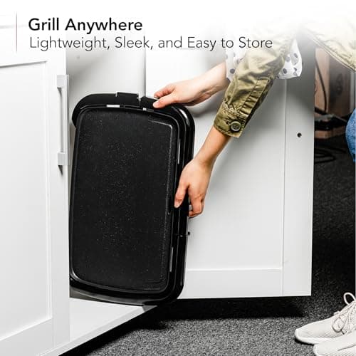 OVENTE Electric Griddle with 16 x 10 Inch Flat Non-Stick Cooking Surface, Removable and Adjustable Temperature Control, Indoor Grill for Instant Breakfast, Pancakes, Eggs or Burgers, Black GD1610B 9