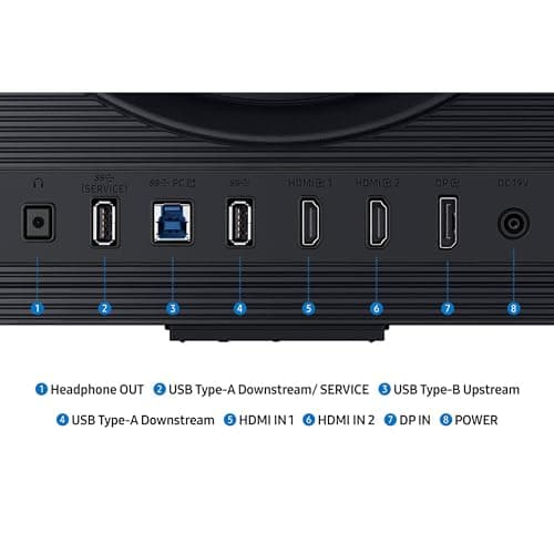 Samsung 27” Odyssey G7 G70F FHD Resolution Gaming Monitor, Fast IPS Dual Mode, 4K 180Hz Refresh Rate, NVIDIA G-Sync Compatible, AMD FreeSync™ Premium, Ergonomic Stand, LS27FG706ENXZA 8