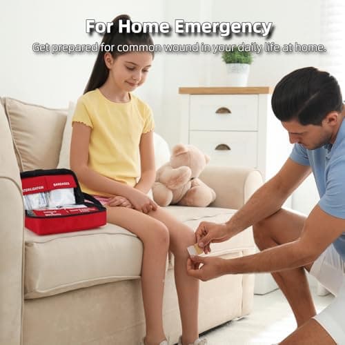 330 Piece First Aid Kit, Premium Waterproof Compact Trauma Medical Kits for Any Emergencies, Ideal for Home, Car, Travel, Camping, Hiking, Truck, Office, Sports (Medium) 5