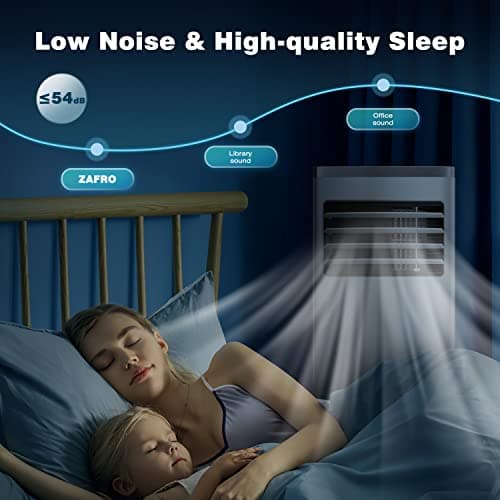 ZAFRO 10,000 BTU Portable Air Conditioners Cools up to 450 Sq.ft, Portable AC Built-in Cool, Dehumidifier, Fan Modes, Room Air Conditioner with Remote Control/Installation Kits, White 6