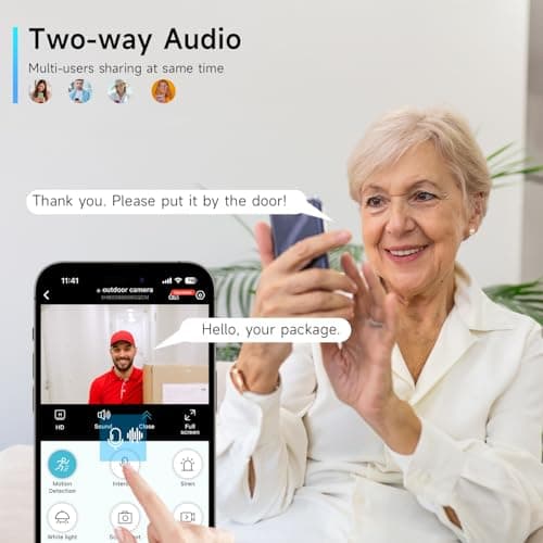 4PCs 2K Security Camera Wireless Outdoor, Surveillance Indoor Home Camera, Battery Powered WiFi Security Cameras with Color Night Vision, AI Motion Detection, 2-Way Audio, IP65, SD/Cloud, Works Alexa 5