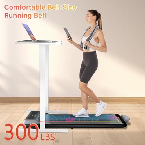 HOWHAI Treadmill, Walking Pad, Treadmills for Home Foldable with Handle Bar, 6.2 MPH Running Treadmill with Remote Control and LED Display, Running Machine for Home Office Use (300lbs Capacity) 3