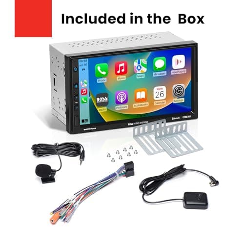 BOSS Audio Systems BVCP9700A Car Stereo - Apple CarPlay, Android Auto, Double Din, 7 Inch Touchscreen, Bluetooth, No CD DVD Player, AM/FM Radio Receiver 6