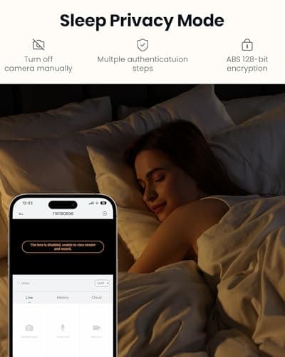 ieGeek Indoor Camera, 2K Cameras for Home Security, 5G Security Camera Indoor, 360° Pet/Dog/Baby Camera with Phone App, AI Tracking, 2-Way Audio, Night Vision, 24/7 SD Card Storage, Alexa 7