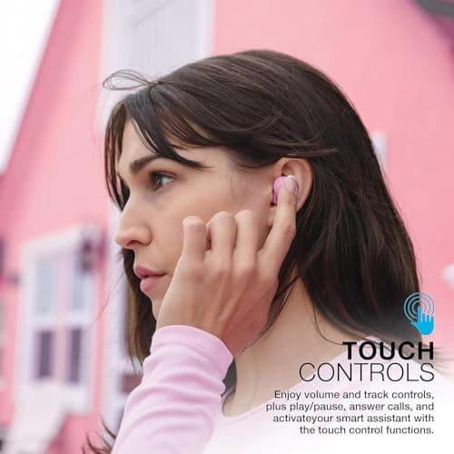 JLab Go Air Pop+ True Wireless Earbuds, in Ear Headphones, Bluetooth Earphones, 35H Playtime Ear Buds, Bluetooth Earbuds with Microphone, USB-C Charging Case, Dual Connect, EQ3 Sound, Pink 6