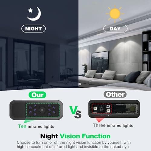 lovco 4K Hidden Camera128G,15000AMH Power Bank Camera Full HD Security Camera for Home and Outdoor Recording, Small Camera, Mini Camera DVR with Motion Detection/Night Vision,No WiFi (128G Set) 5