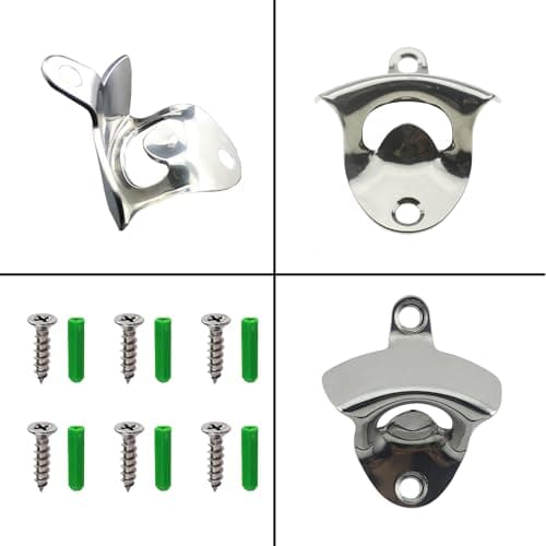 HAIICEN 3 PCS Silver Stainless Steel Beer Bottle Opener Wall Mounted Bottle Cap Opener for Kitchen Home Bar Gifts 4