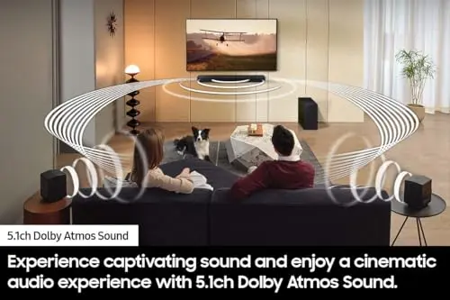 Samsung 5.1 Channel Sound Bar with Wireless Subwoofer Q-Symphony & Dolby Atmos Audio - HW-Q65C/ZA 5